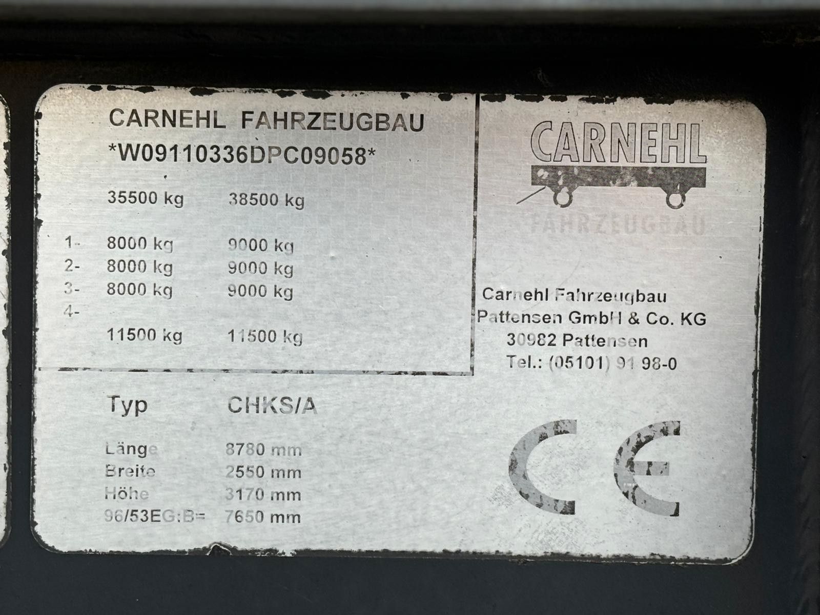 Fahrzeugabbildung Carnehl Kippmulde mit Liftachse Alumulde