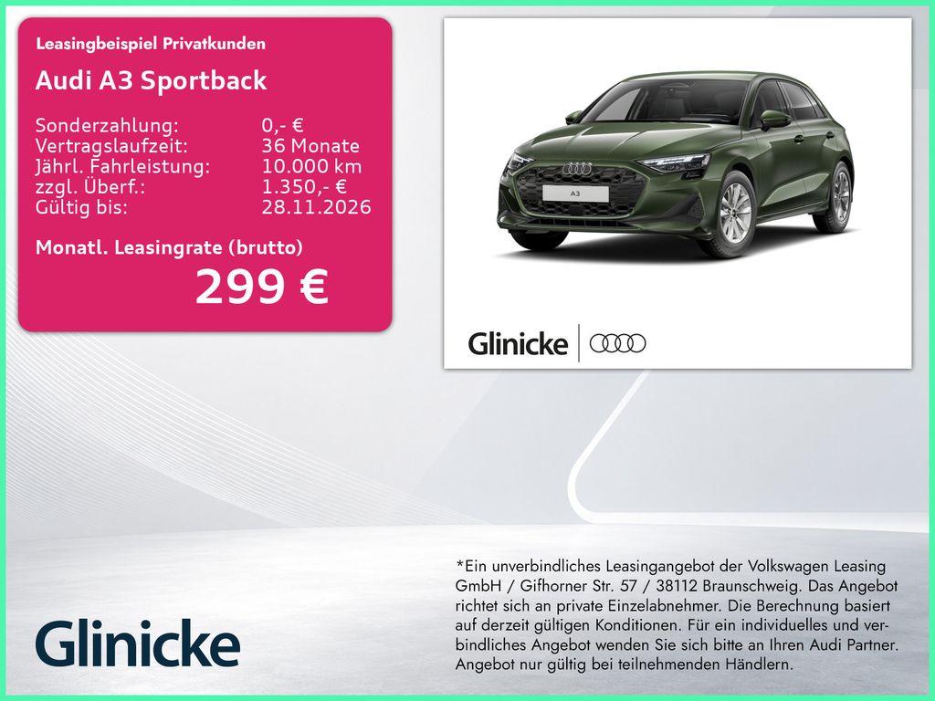 A3 Sportback TFSI S tronic *AKTION*AHK*SONOS*