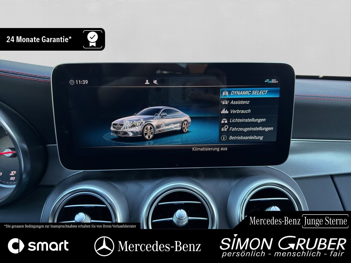 Fahrzeugabbildung Mercedes-Benz C 180 Coupé 2*AMG PLUS Night AHK SHZ LED Kamera