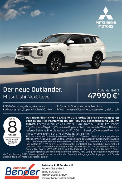Mitsubishi Plug-in Hybrid Outlander