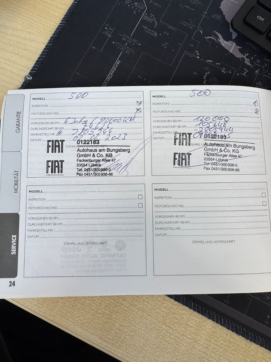 500C *Sitzheizung*Klima*Elkt.Fenster*1-Hand*
