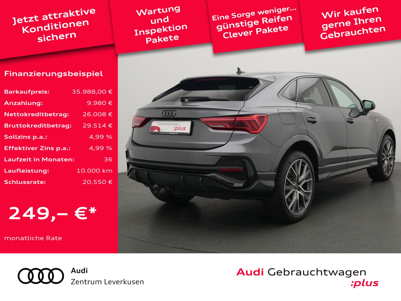 Audi Q3 Sportback 45 e S line ACC AHK NAVI SONOS 360° foto 2