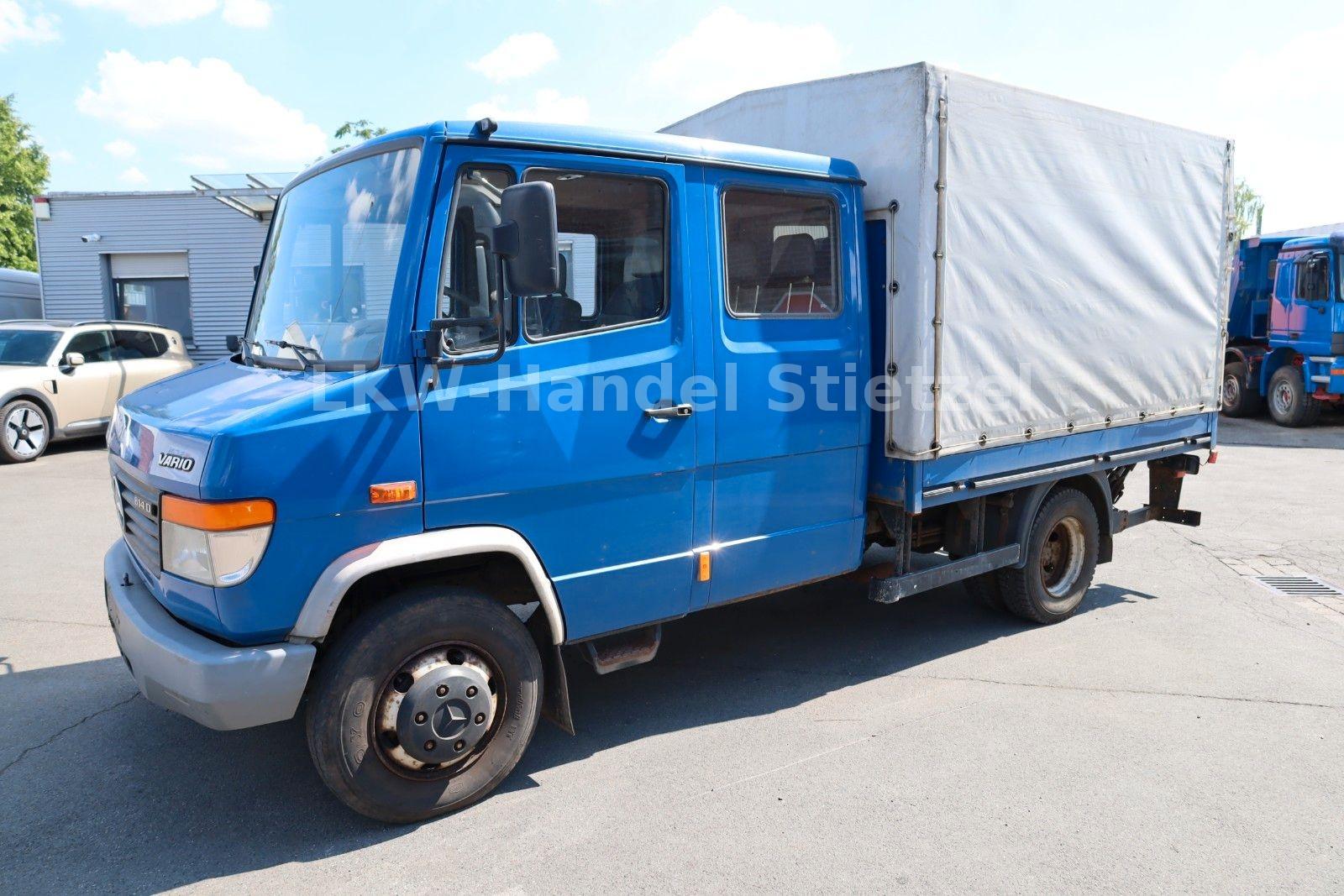 Mercedes-Benz 814D Vario Pritsche + Plane, LBW, 7 Sitze, PMK2