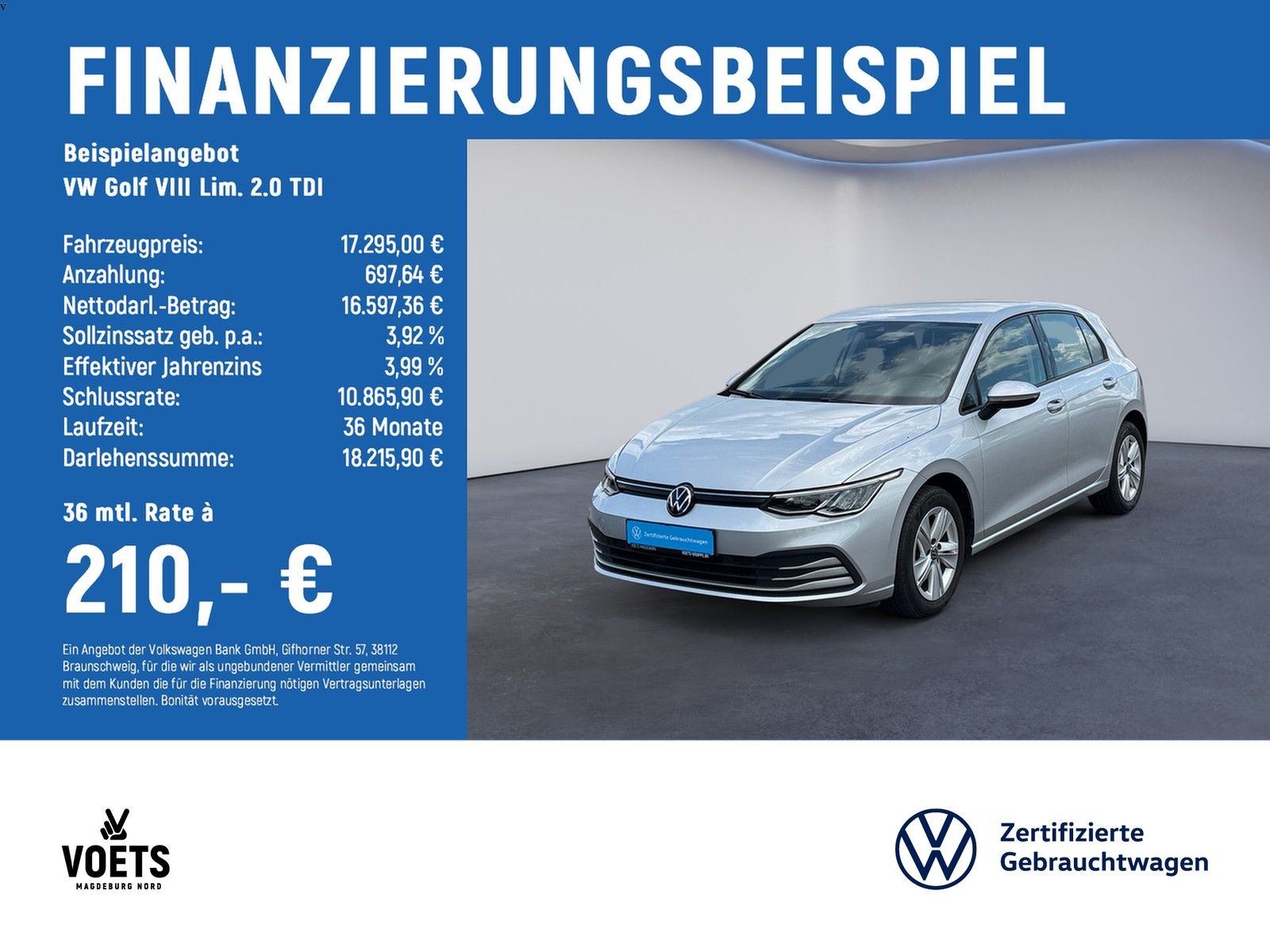 Volkswagen Golf VIII Lim.  2.0  TDI Life LED+NAVI+ACC+PDC+S