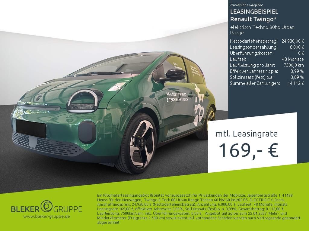 Renault TWINGO Techno 80 Urban Range