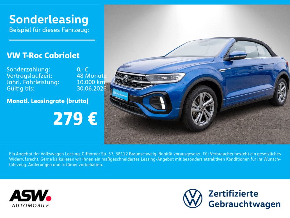 Volkswagen T-Roc Cabriolet R-Line 1,5 TSI DSG LED NAVI AHK