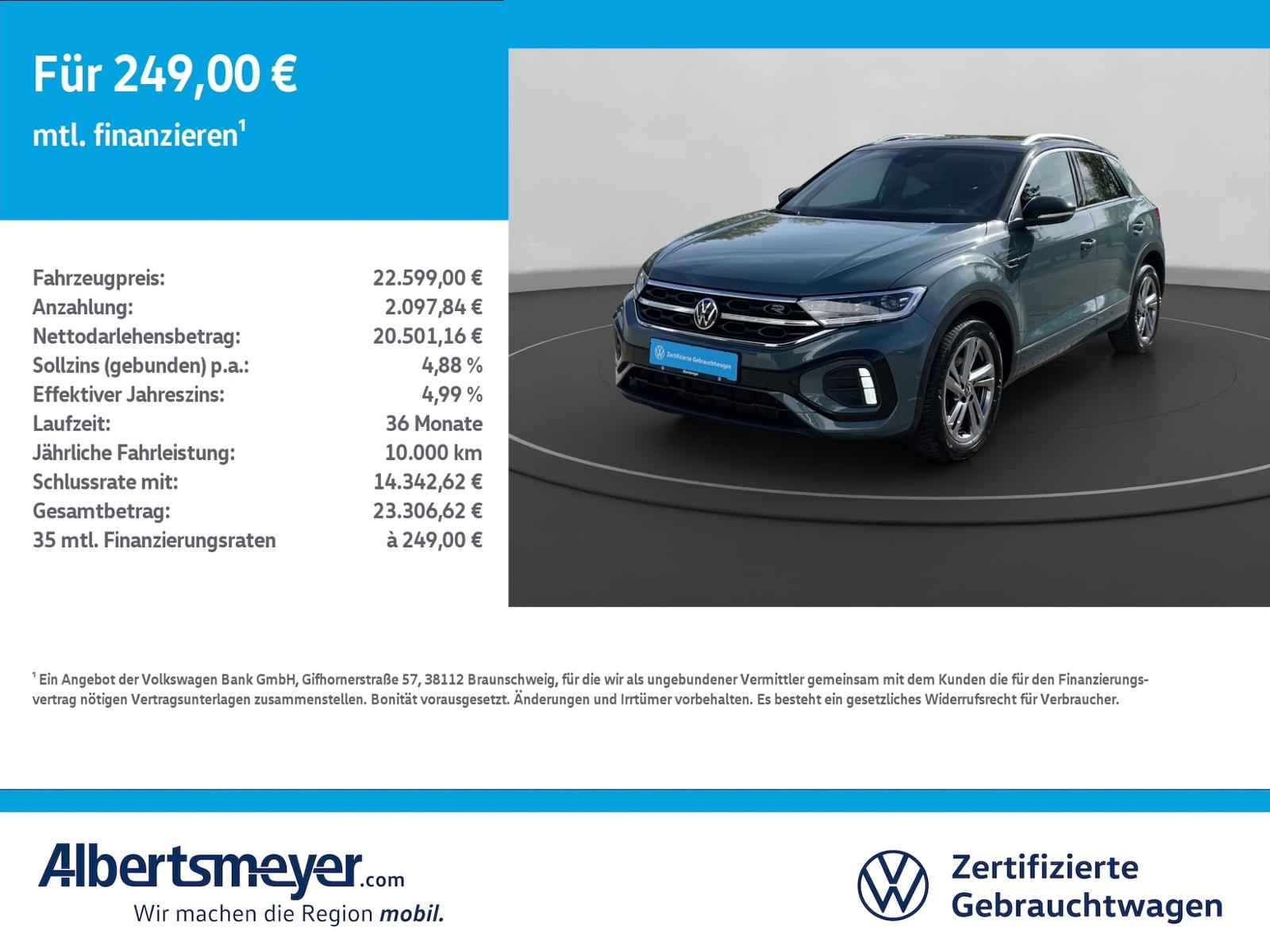 Volkswagen T-Roc 1.0 TSI R-Line +NAVI+LED+KLIMA+LM