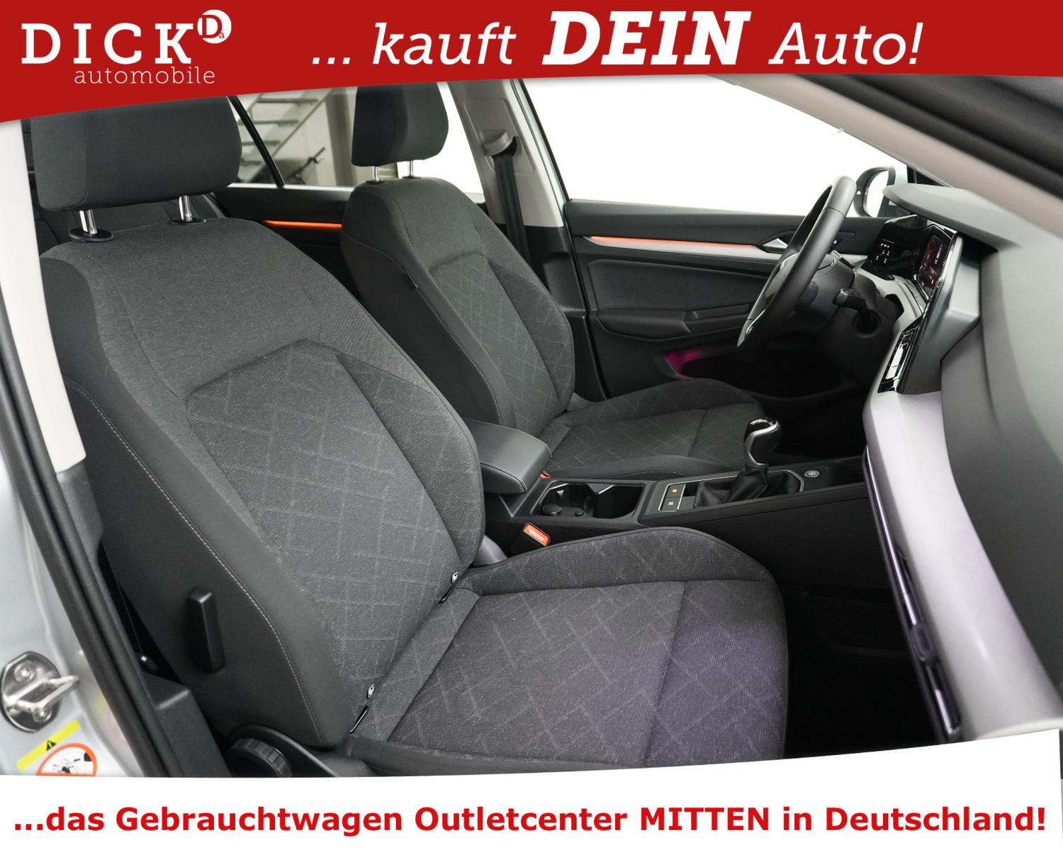Volkswagen Golf VIII Var 2.0d Life NAVI+LED+VIRTU+SHZ+ACC+, миниатюра 17