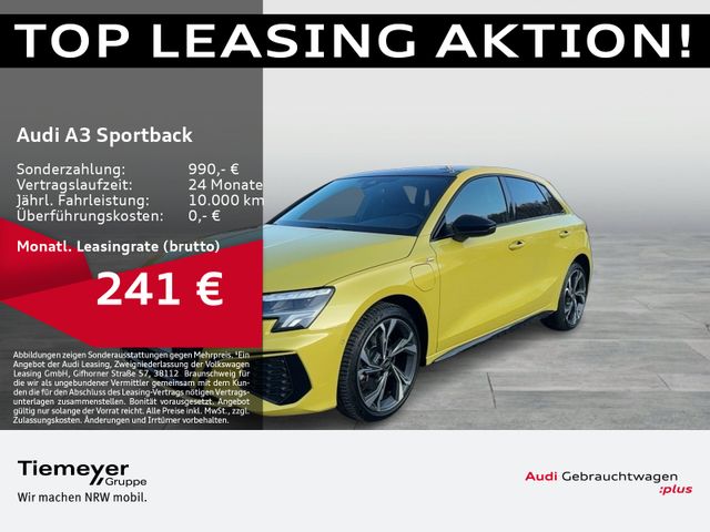 Audi A3 Sportback 40 TFSIe 2x S LINE LM18 PANO AHK OP