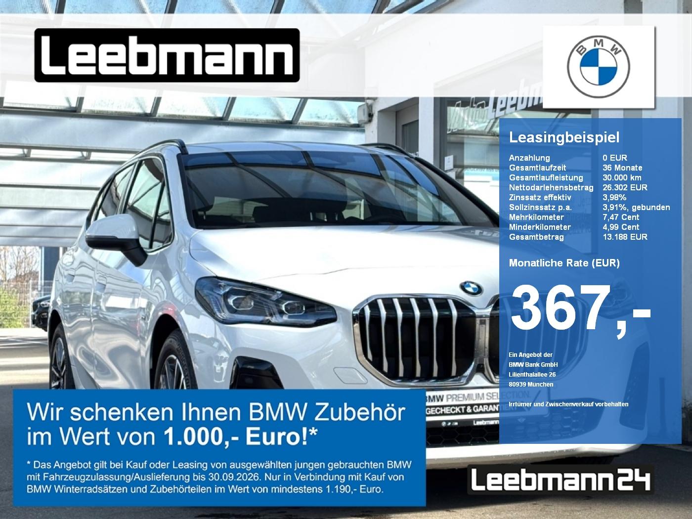 BMW 218i Active Tourer M-Sport Finanzierung ab 0,99%