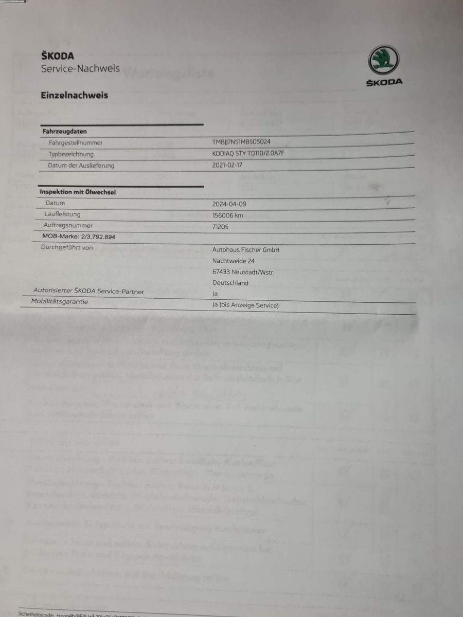 Fahrzeugabbildung SKODA Kodiaq Style