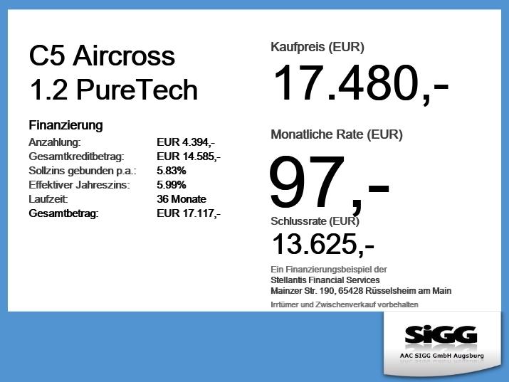 Citroën C5 Aircross 1.2 PureTech 2xKlima, Sitzheizung