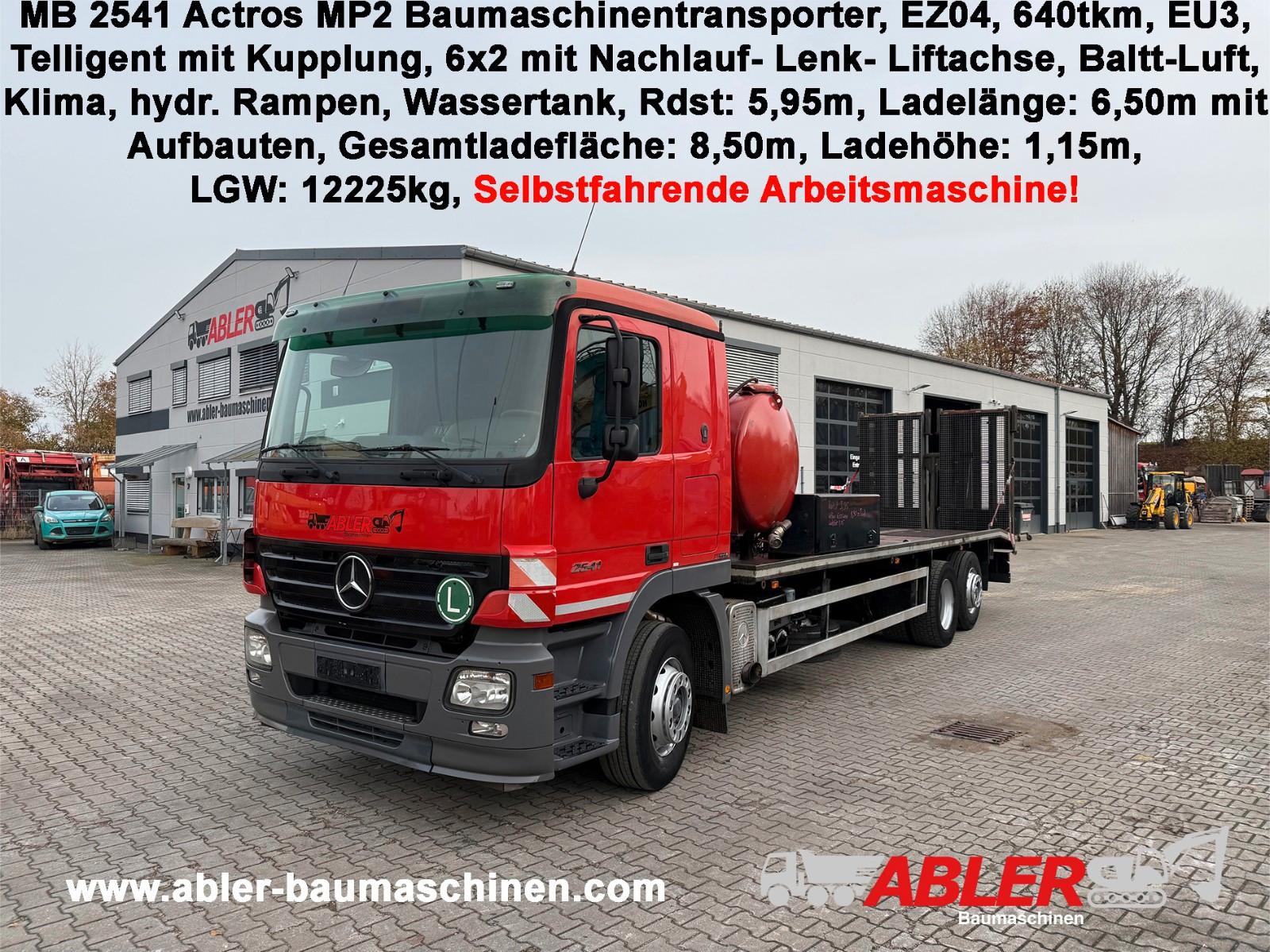 Mercedes-Benz 2541 Actros Baumaschinentransporter hydr. Rampen