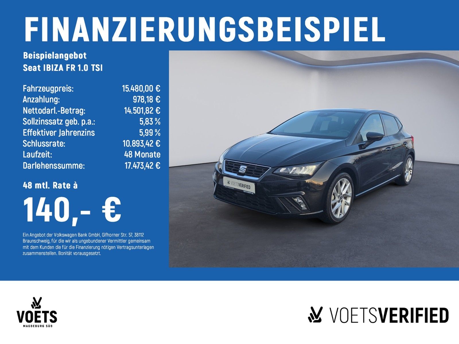 SEAT IBIZA FR 1.0 TSI LED+CLIMATRONIC+ACC