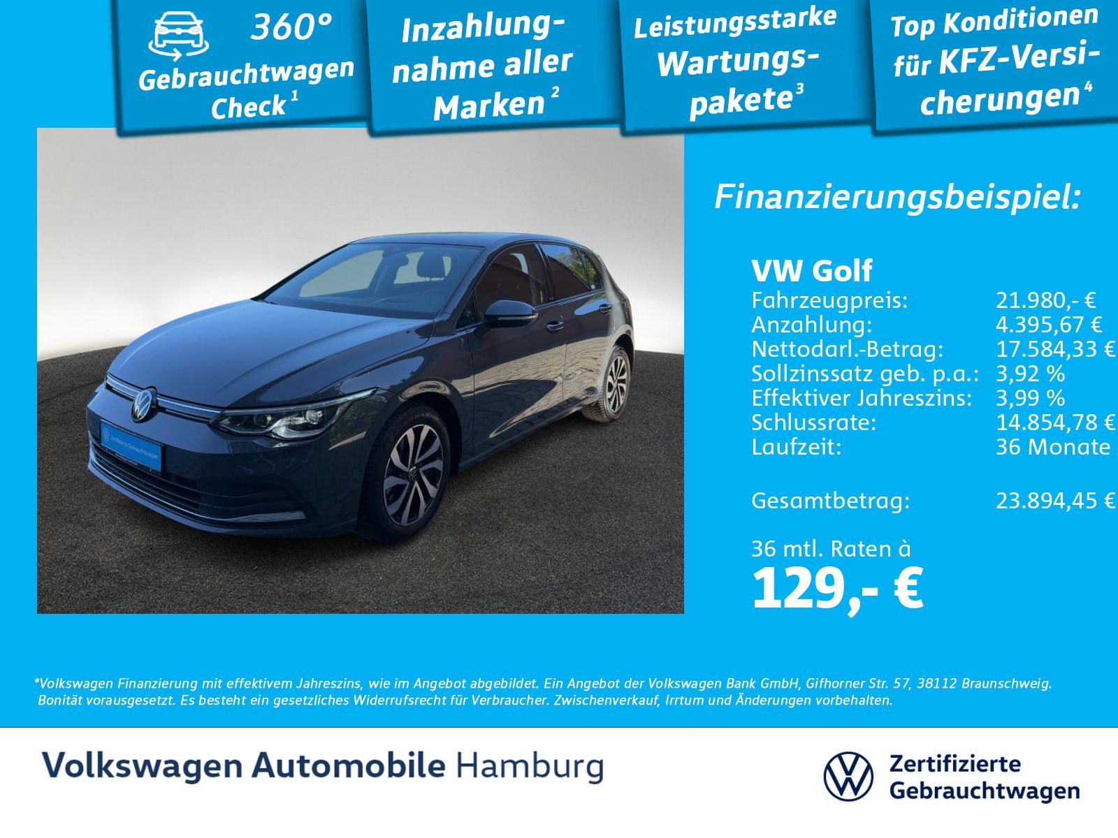 Volkswagen Golf VIII 1.5 TSI Life HeadUp Nav CarPlay Stdhzg