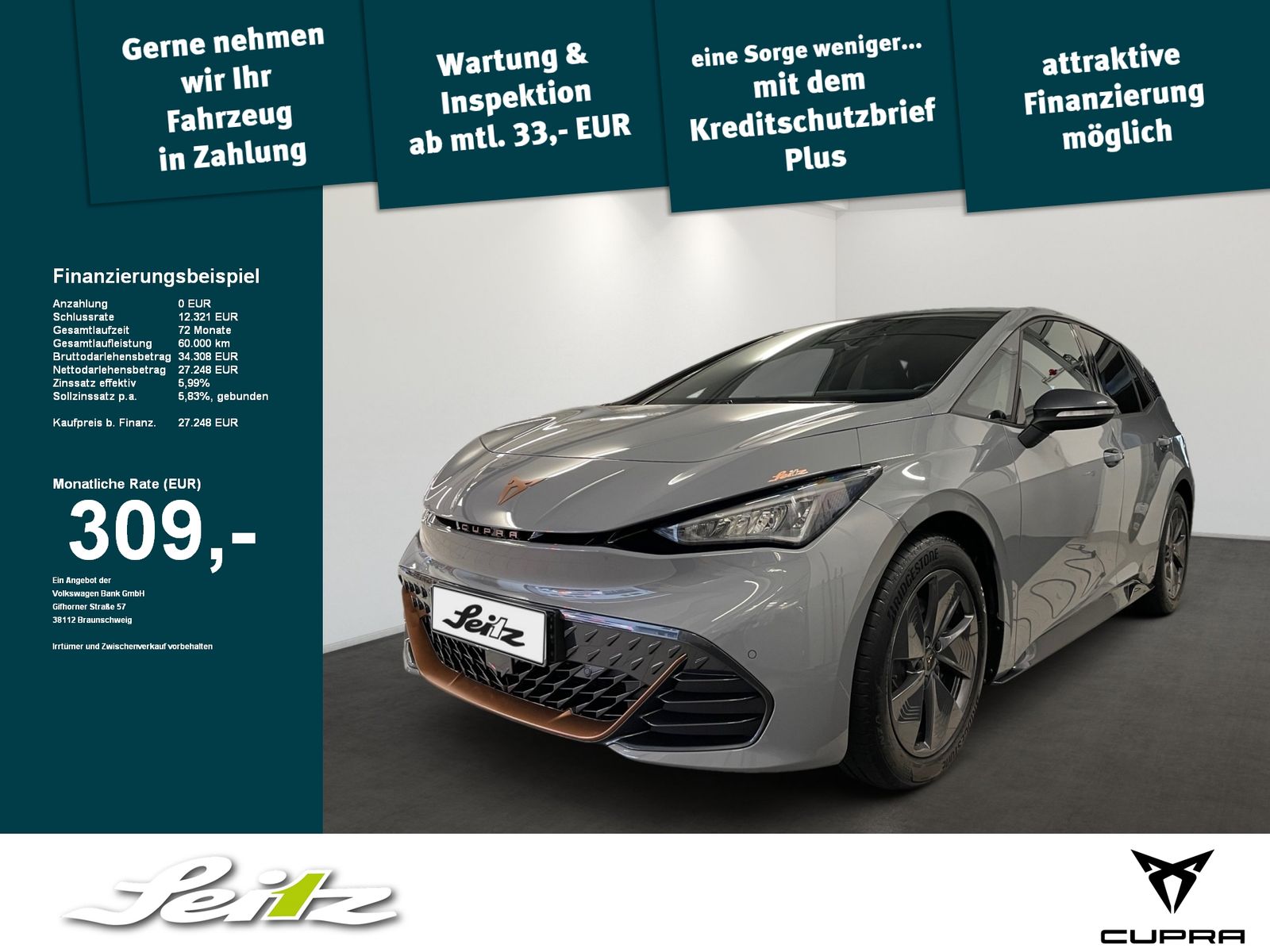 CUPRA Born *LED*PARKSENSOR*SITZHZG*FULL LINK*