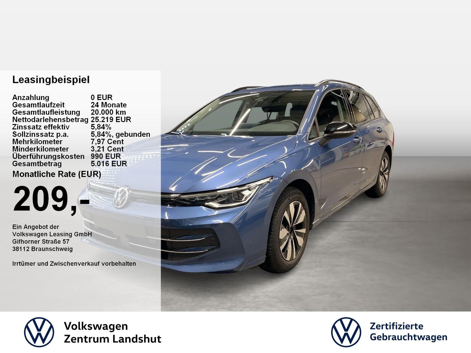 Volkswagen Golf VIII Variant 1.5 TSI Life Goal ACC AHK Kam.