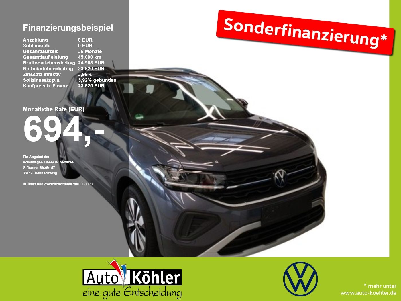 Volkswagen T-Cross GOAL TSi DSG CarPlay Kamera ACC AHK LED