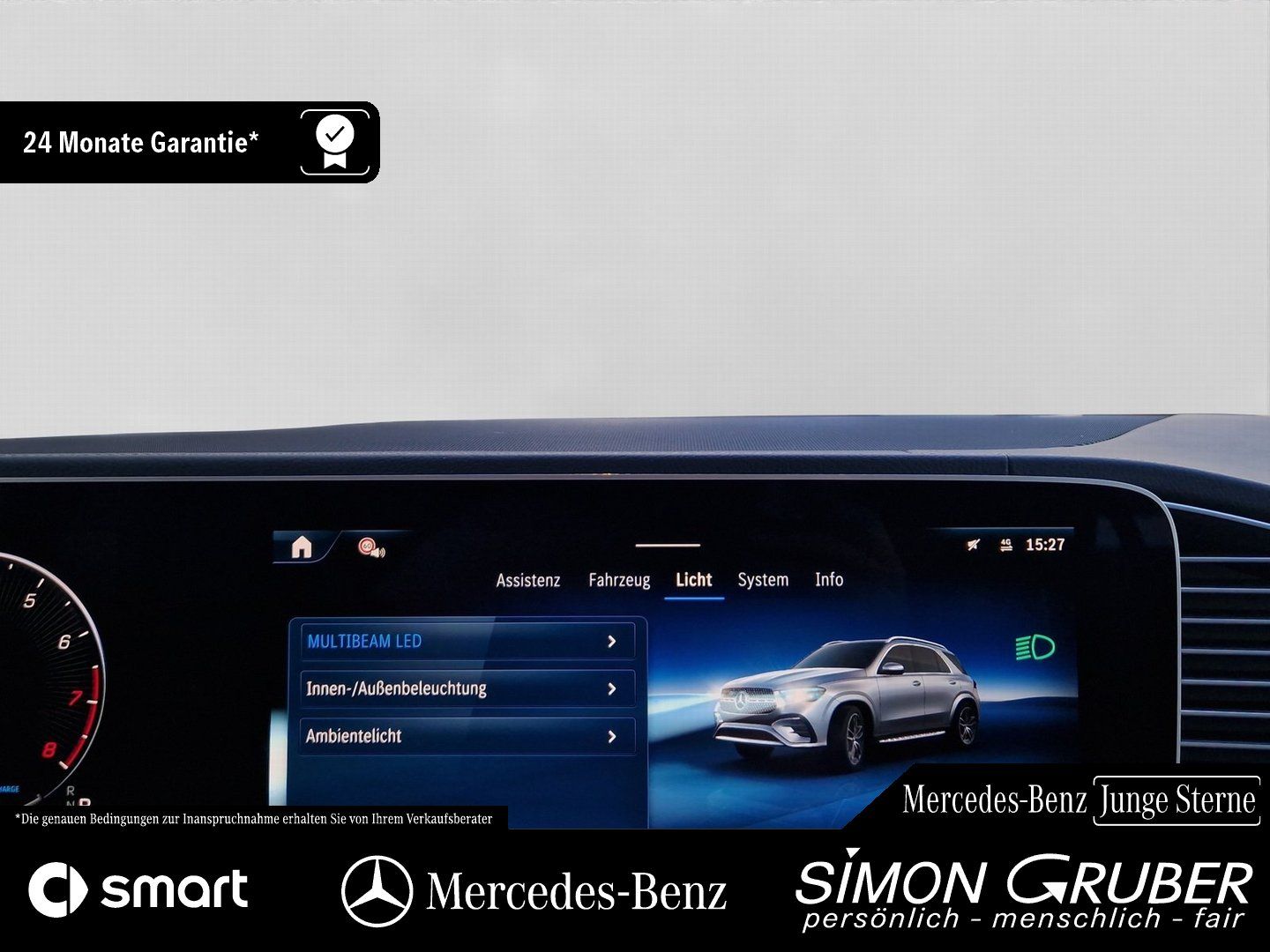 Fahrzeugabbildung Mercedes-Benz GLE 580 4M Pano Airmatic Sitzklima HUD Burm AHK