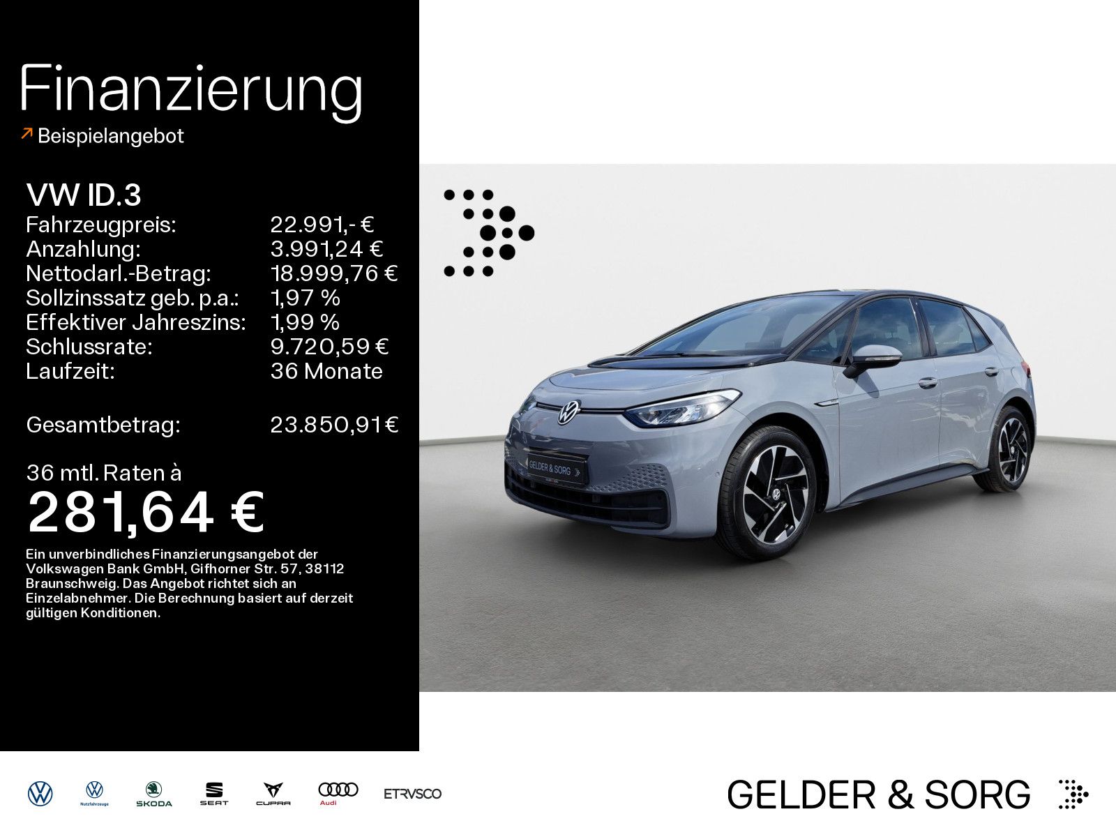 Volkswagen ID.3 Pro Performance 580km/WLTP*RFK*LED*HuD*Navi