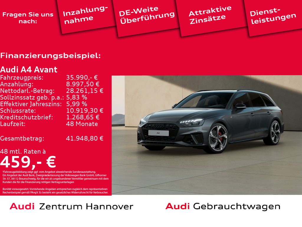 A4 Avant S line 40 TFSI Matrix B&O Pano Kamera A