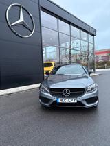 Mercedes-Benz C 200 AMG Line Night Paket inkl. Garantie + FOX  - mit Benzin-Antrieb: Coupe, Grau, Dachreling