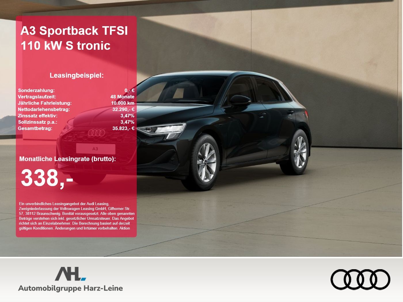 Audi A3 Sportback TFSI 110 kW S tronic ACC AUT Kam.