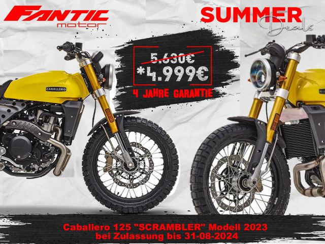 Fantic 125 Caballero SCRAMBLER Unikat 4 Jahre Garantie