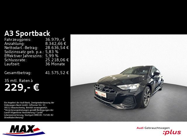 A3 Sportback TDI S LINE MATRIX+AHK+PANO+HUD+SONO