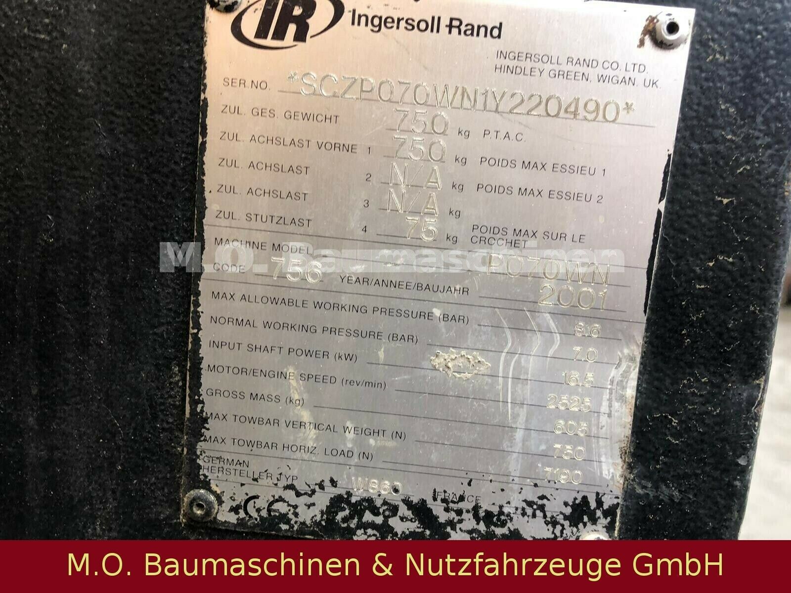 Fahrzeugabbildung Andere Ingersoll-Rand / Kompressor / 7 bar / 750 Kg