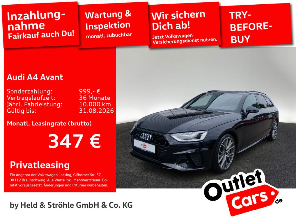 Abbildung Leasingangebot Audi A4 Avant S-Line 45 TFSI qu 19 MATRIX NAVI+ SHZ