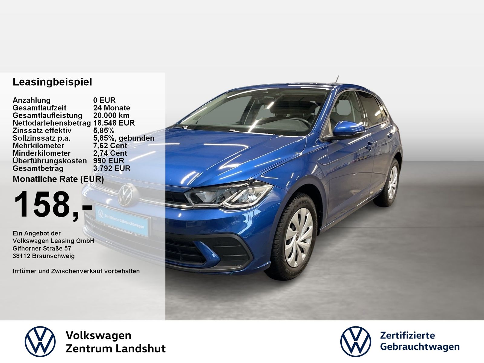 Volkswagen Polo Life 1.0 TSI 2xKlima ACC KlimaA LED Navi