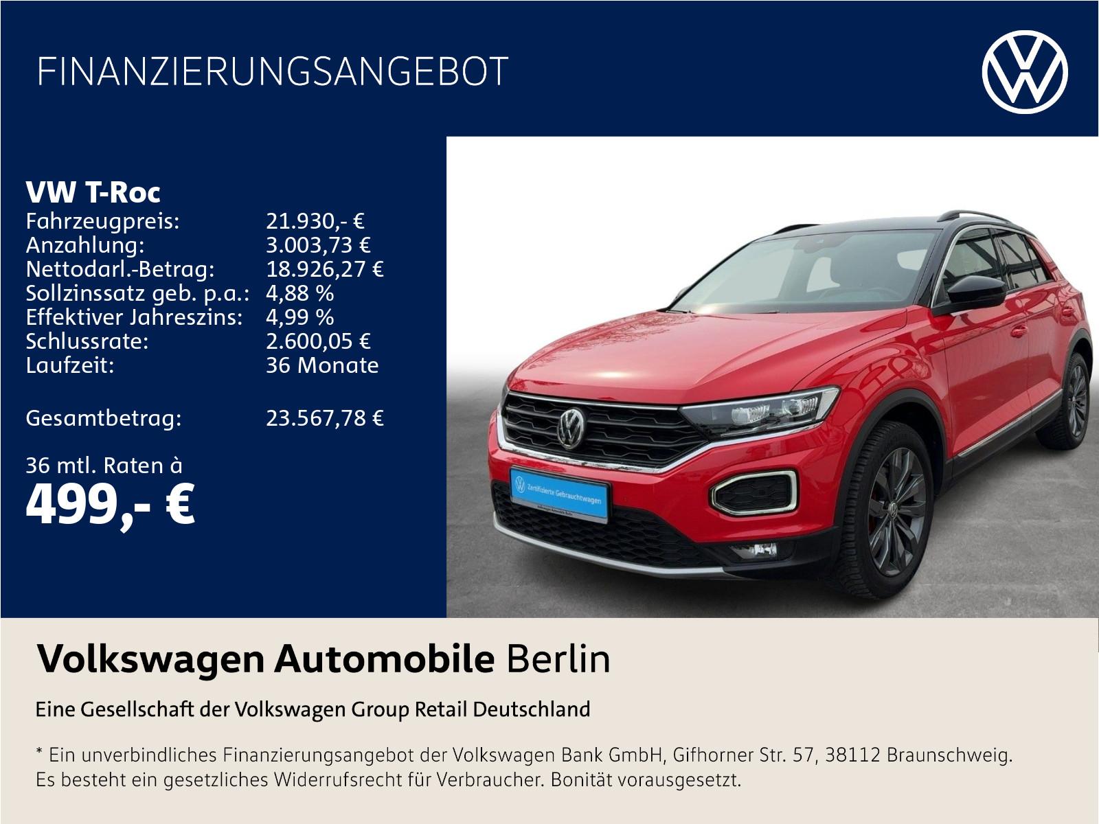 Volkswagen T-Roc 1.5 TSI DSG Sport LED SHZ ACC PDC