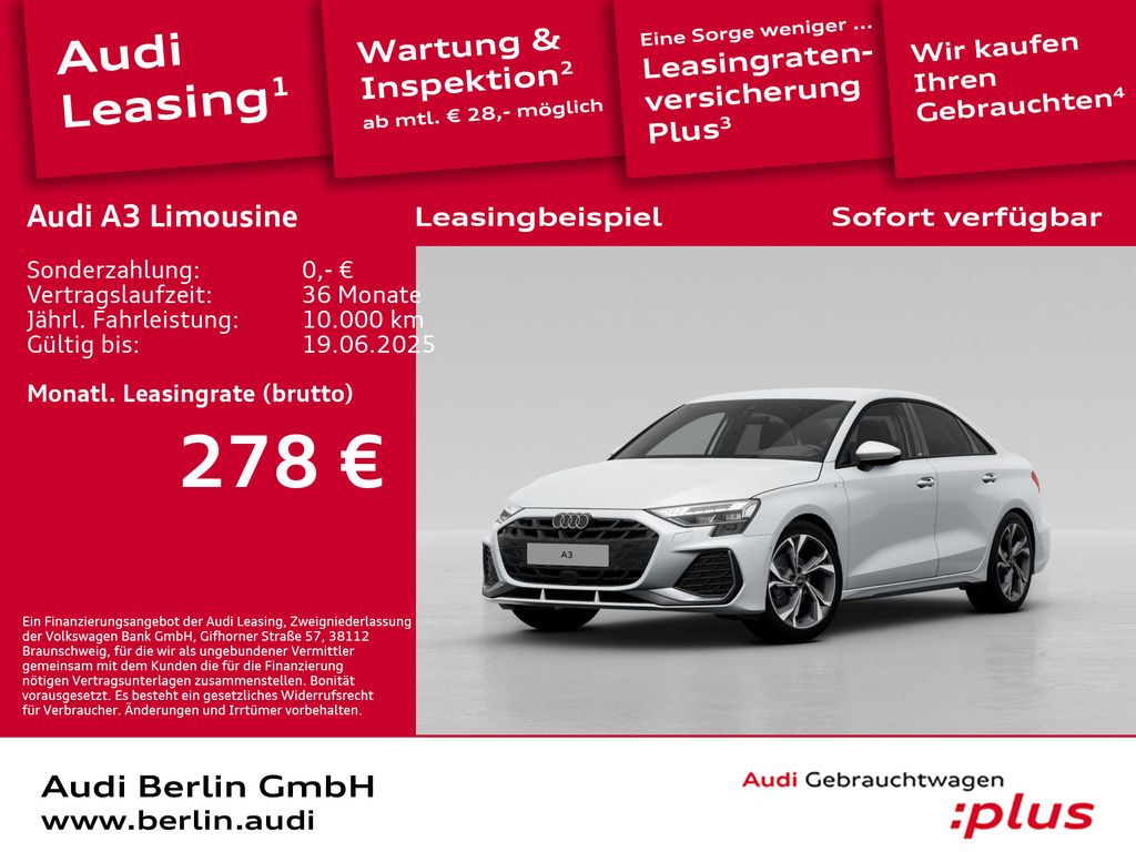 Audi A3 Limousine S line 30 TFSI S tronic