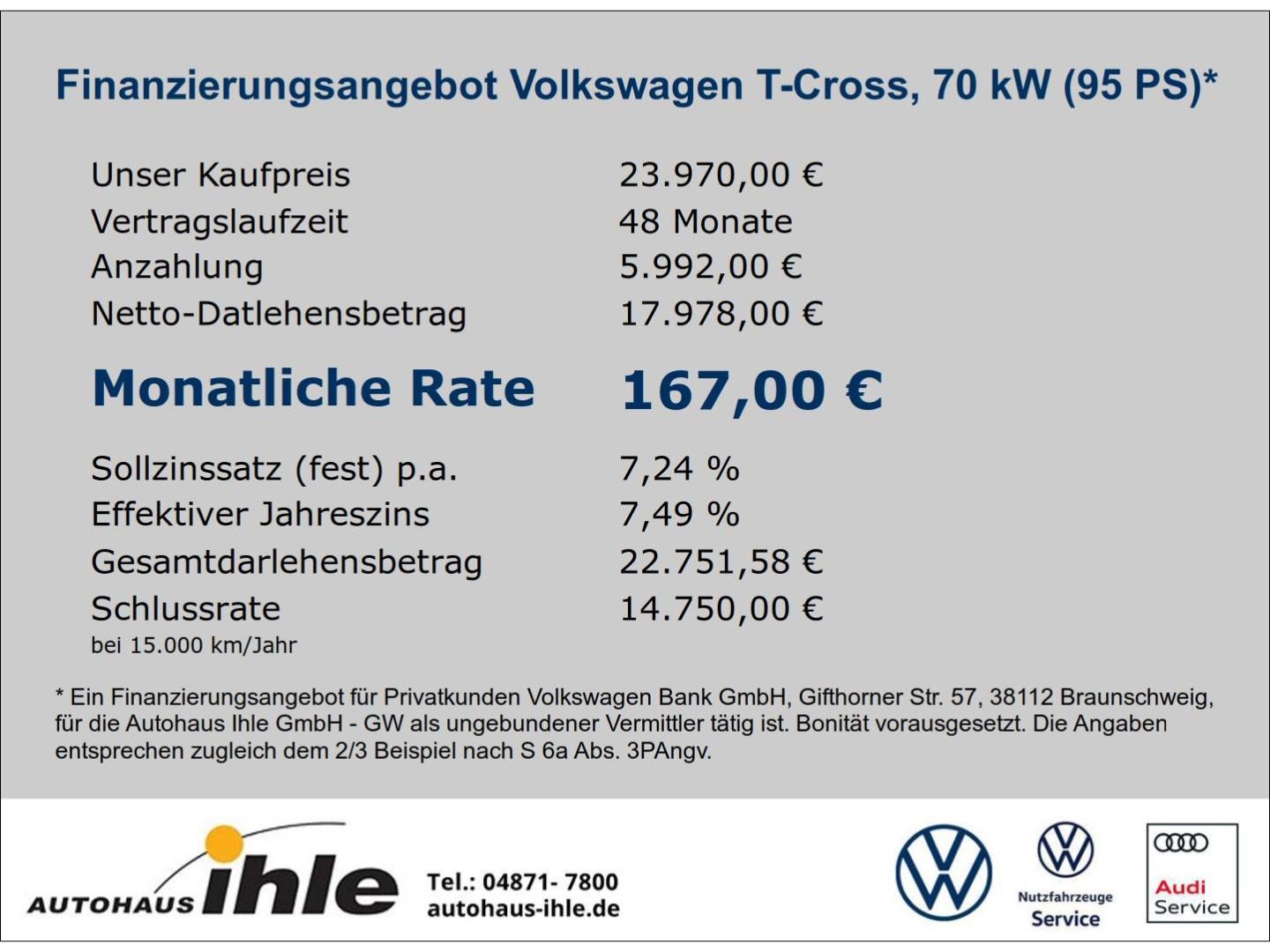 Volkswagen T-Cross 1,0 TSI Energy GJ-REIFEN+APPCONNECT+CLIM, миниатюра 2