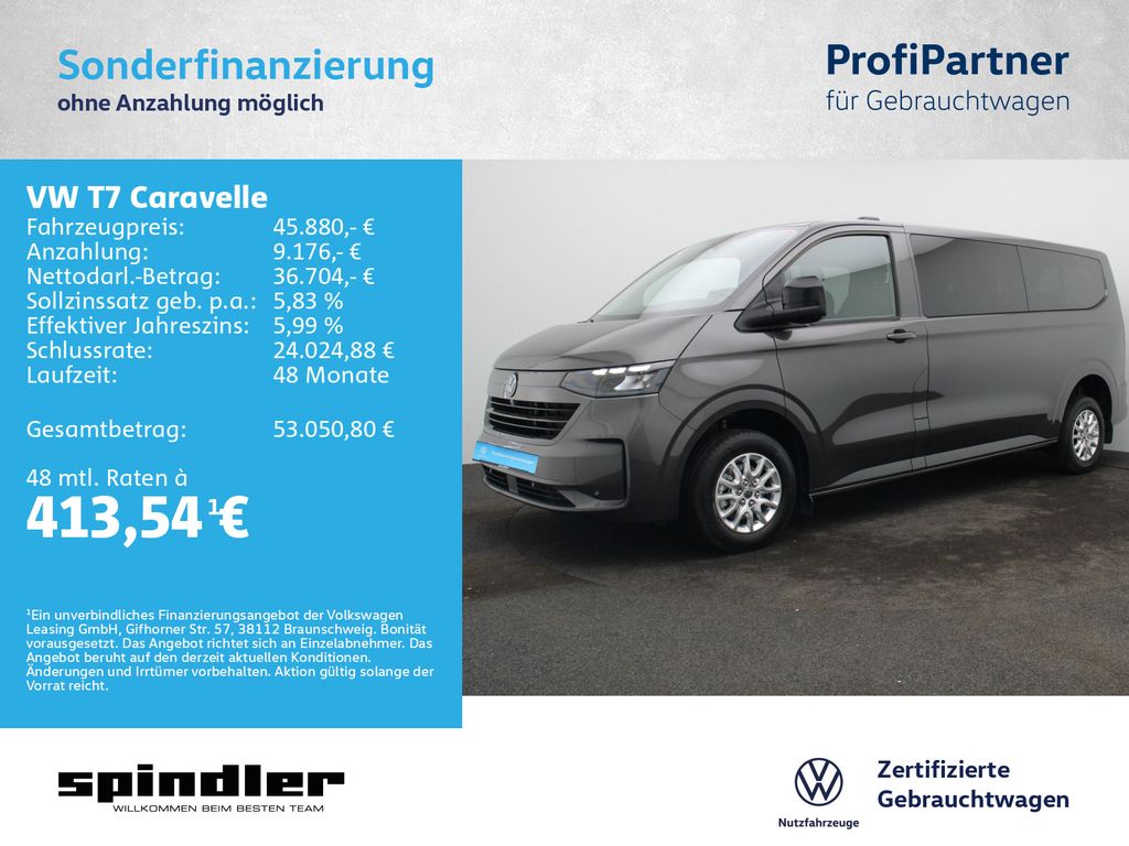 Volkswagen T7 Caravelle Life / 9-Sitze, App, AHK, RFK, LED