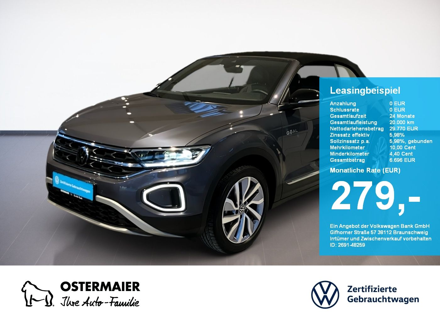 Volkswagen T-Roc Cabriolet STYLE GOAL 1.5TSI DSG NP.47T NAV