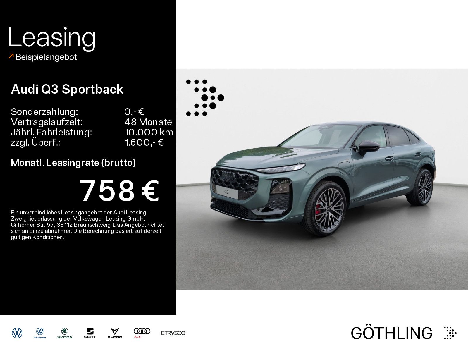 Audi Q3 Sportback e-hybrid 200 kW S tronic *S line Ex