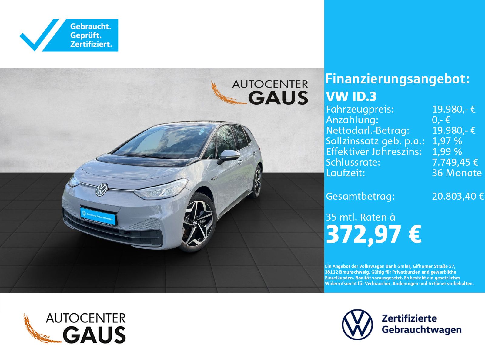 ID.3 Pure Performance 110 kW Navi*LED