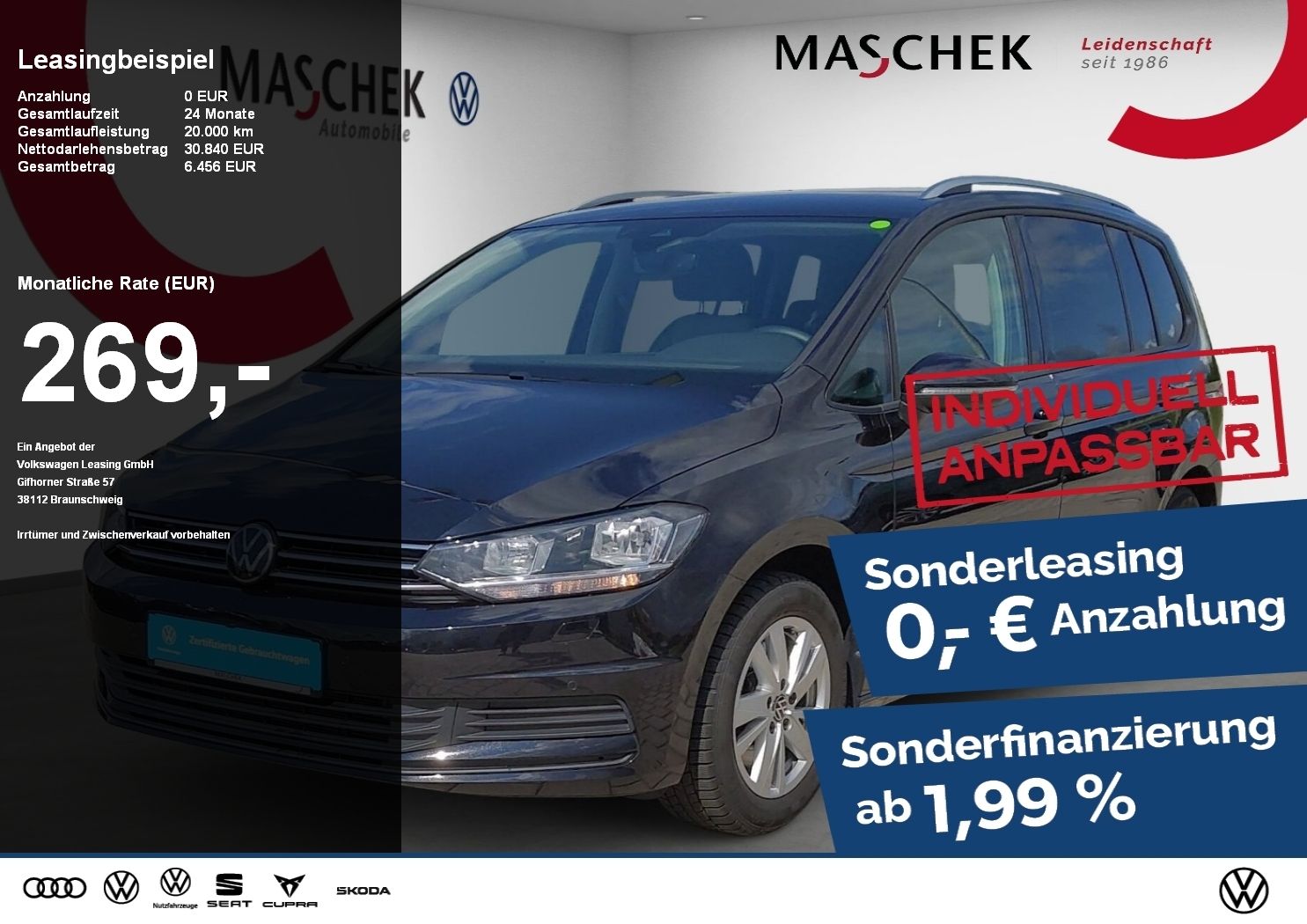 Volkswagen Touran Comfortline 1.5 TSI DSG 7-Sitze Navi AHK