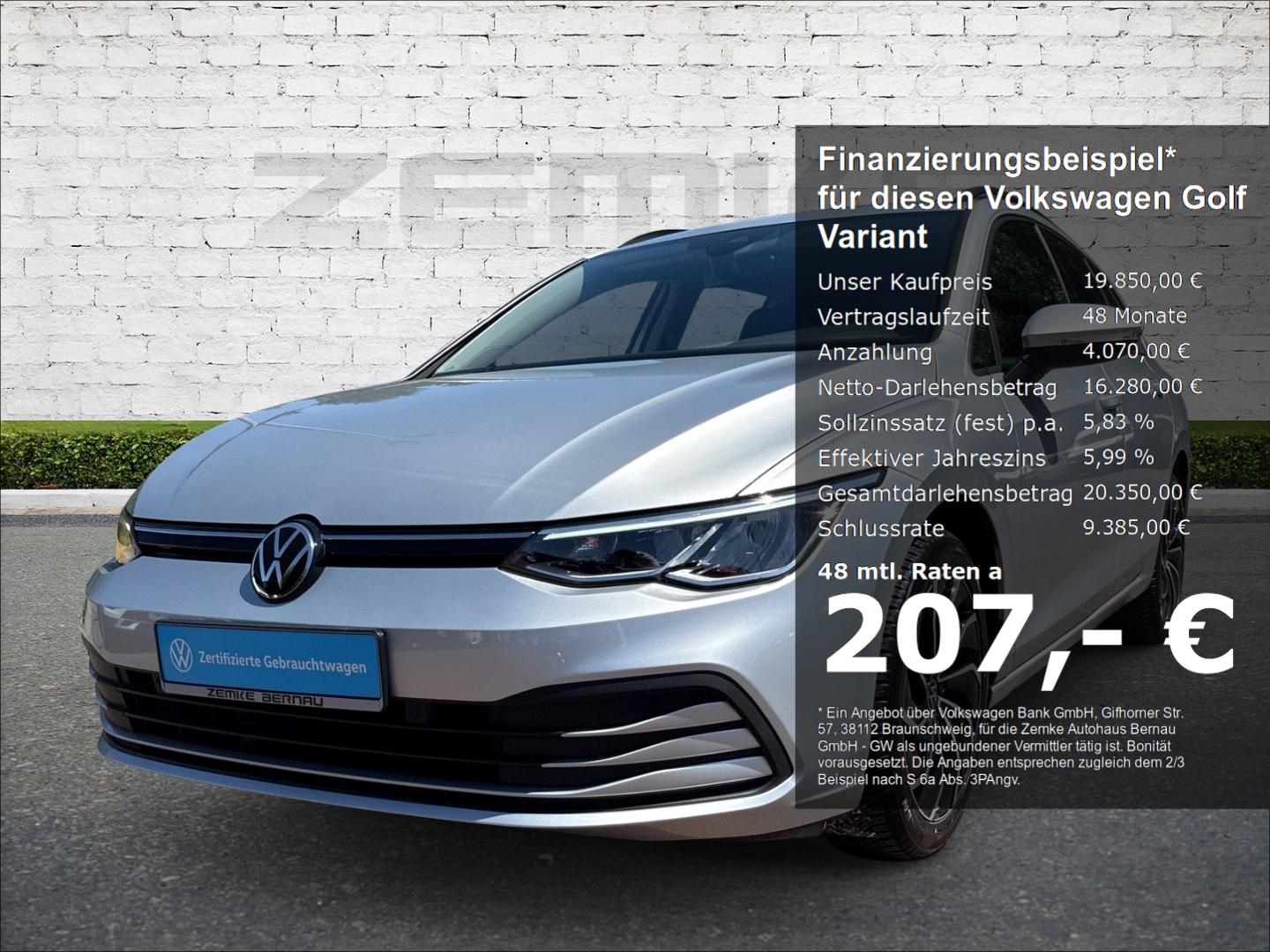 Volkswagen Golf Variant VIII 1.0 TSI Life 1,99%  Digitales 