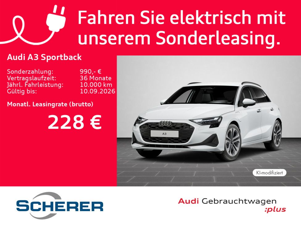 Audi A3 Sportback TFSI e 150 kW S tronic MMI SHZ ACC