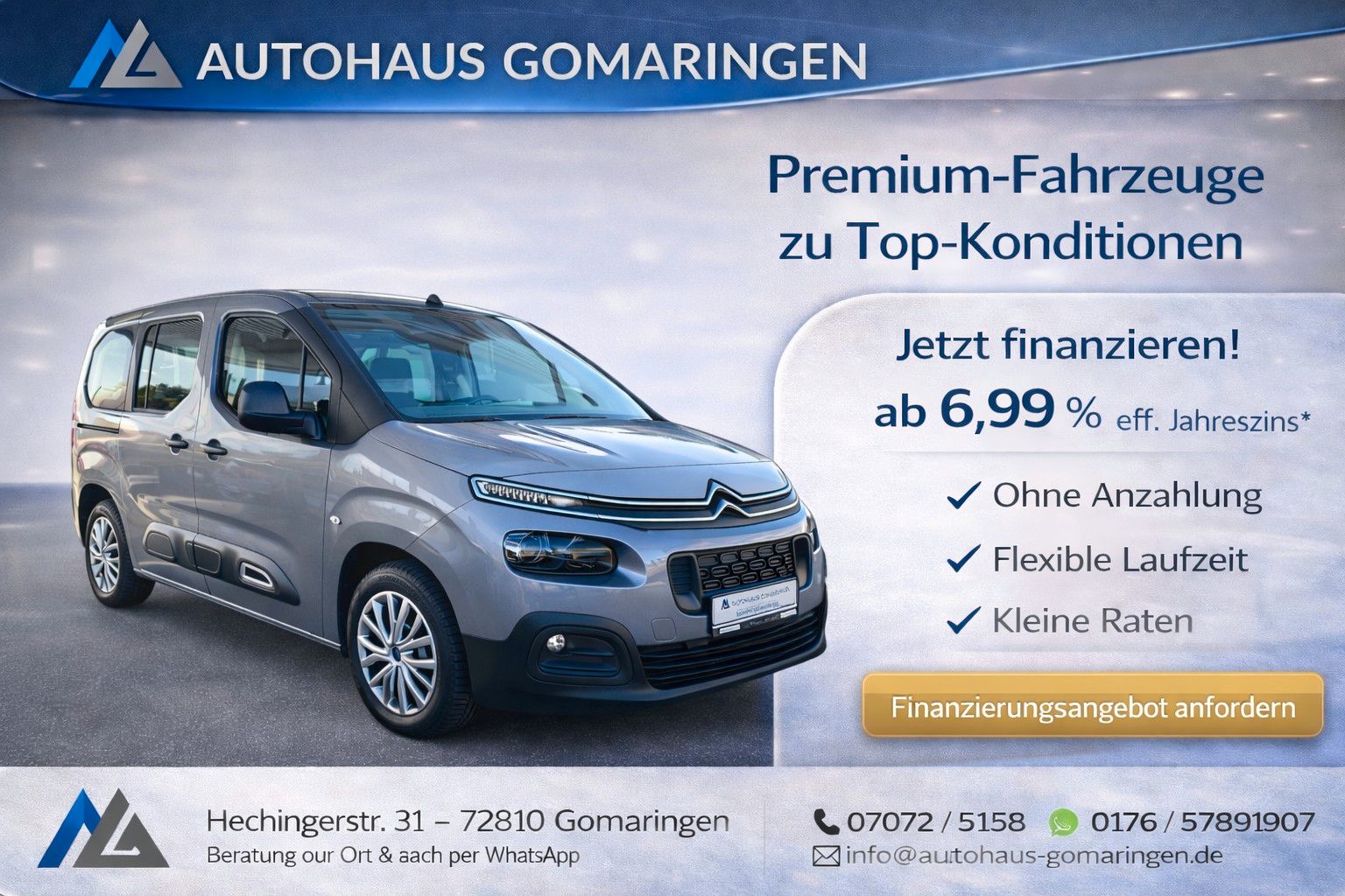 Citroën Berlingo*Klima*TÜV Neu*Ganzjahr*Zahnriemen Neu*