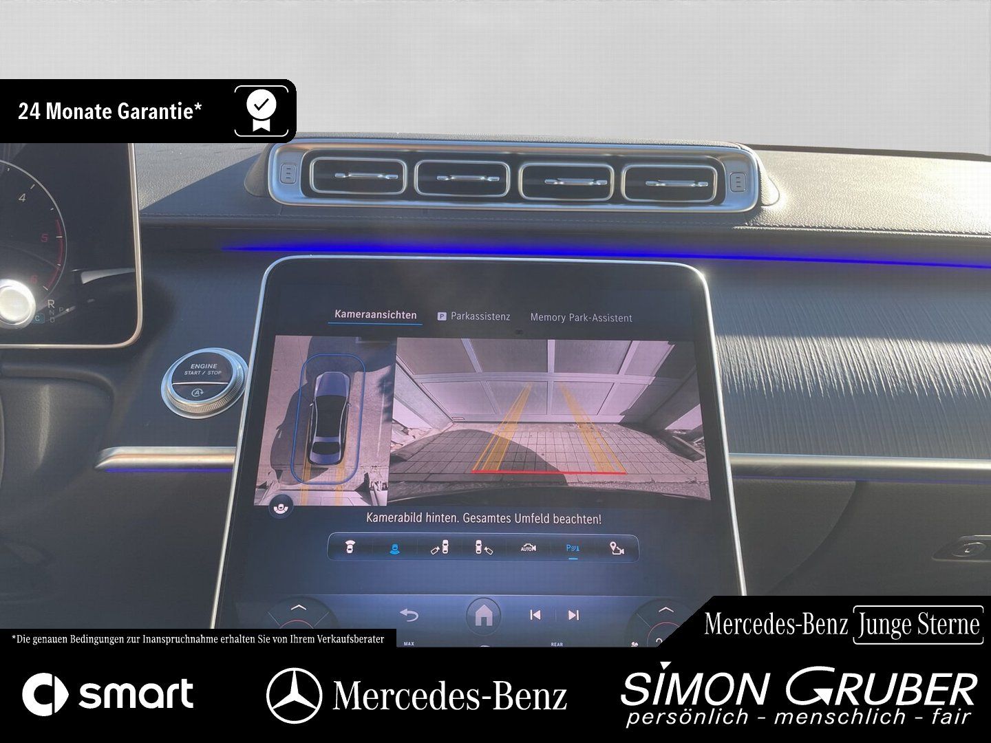 Fahrzeugabbildung Mercedes-Benz S 350 d 4M 20"AMG Burm Pano Aktiv Ambi Guard 360