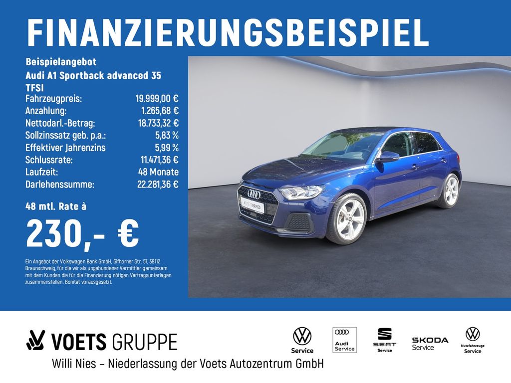 Audi A1 Sportback advanced 35 TFSI SONOS+GRA+SHZ