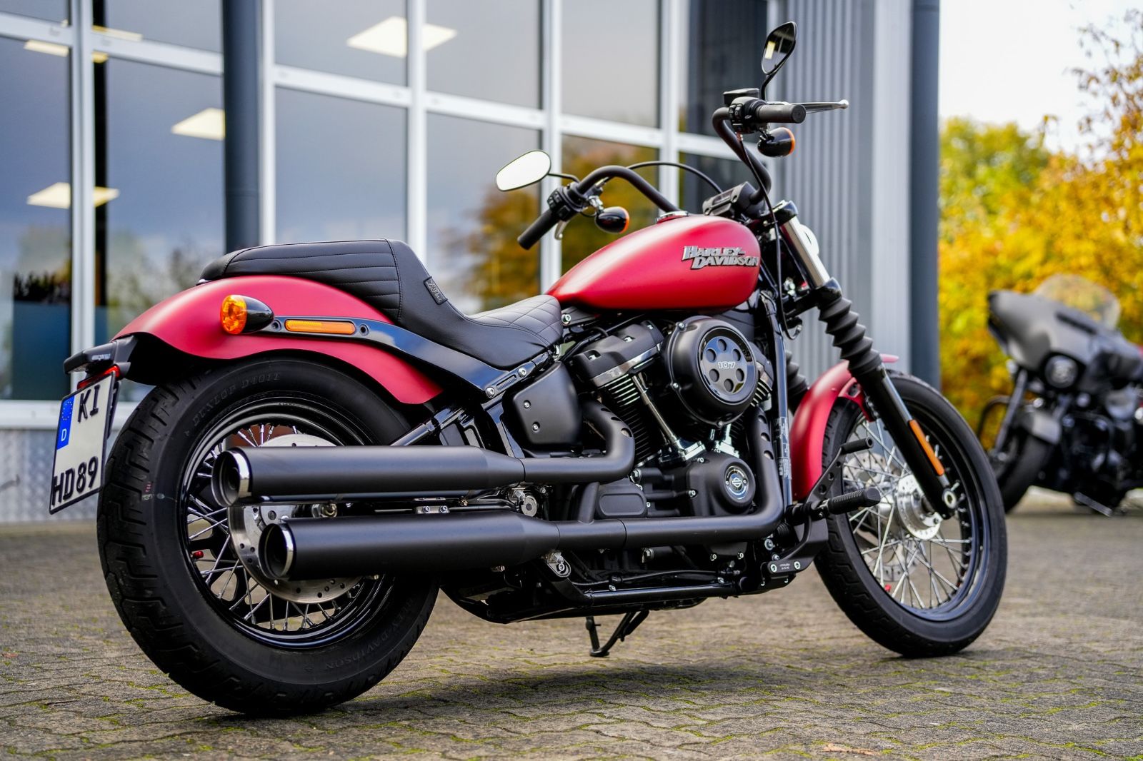 Fahrzeugabbildung Harley-Davidson FXBB Street Bob Softail - Sissybar -Satteltasche