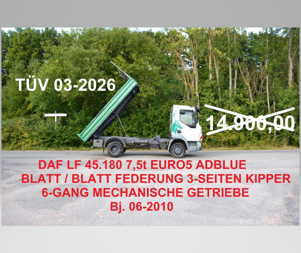 DAF LF45.180 3-SEITEN MEILLER KIPPER BLATT/BLATT