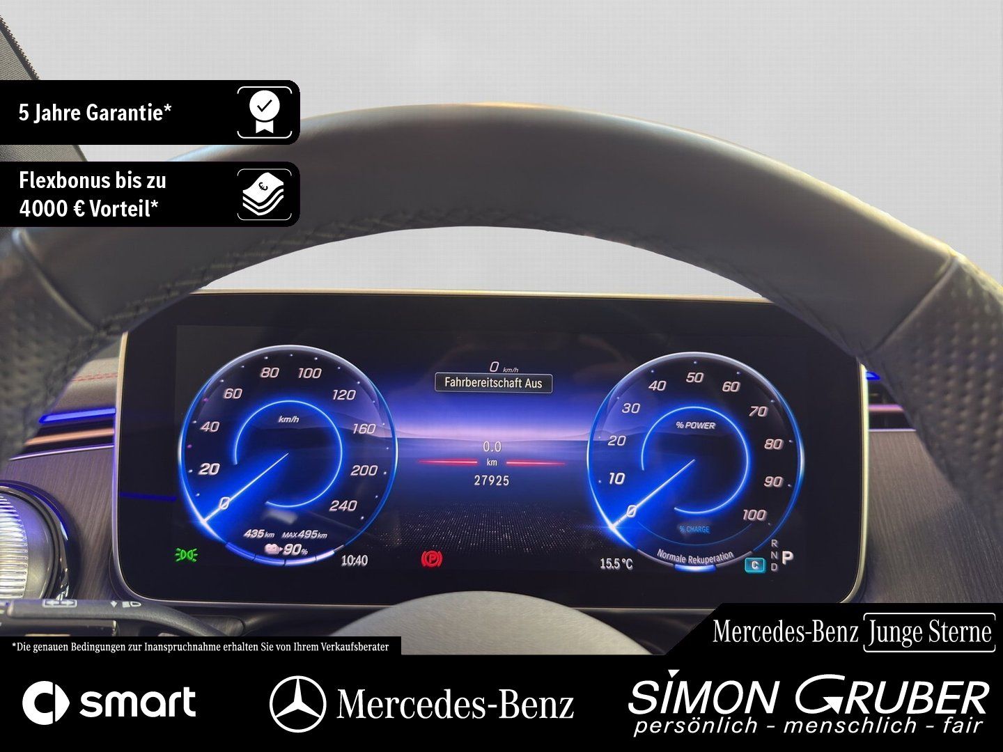 Fahrzeugabbildung Mercedes-Benz EQE 350 4M AMG Night Airmatic Pano Massage 22KW