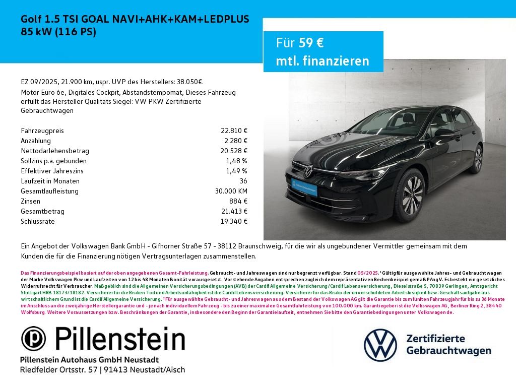Volkswagen Golf 1.5 TSI GOAL NAVI AHK KAM LEDPLUS foto 1