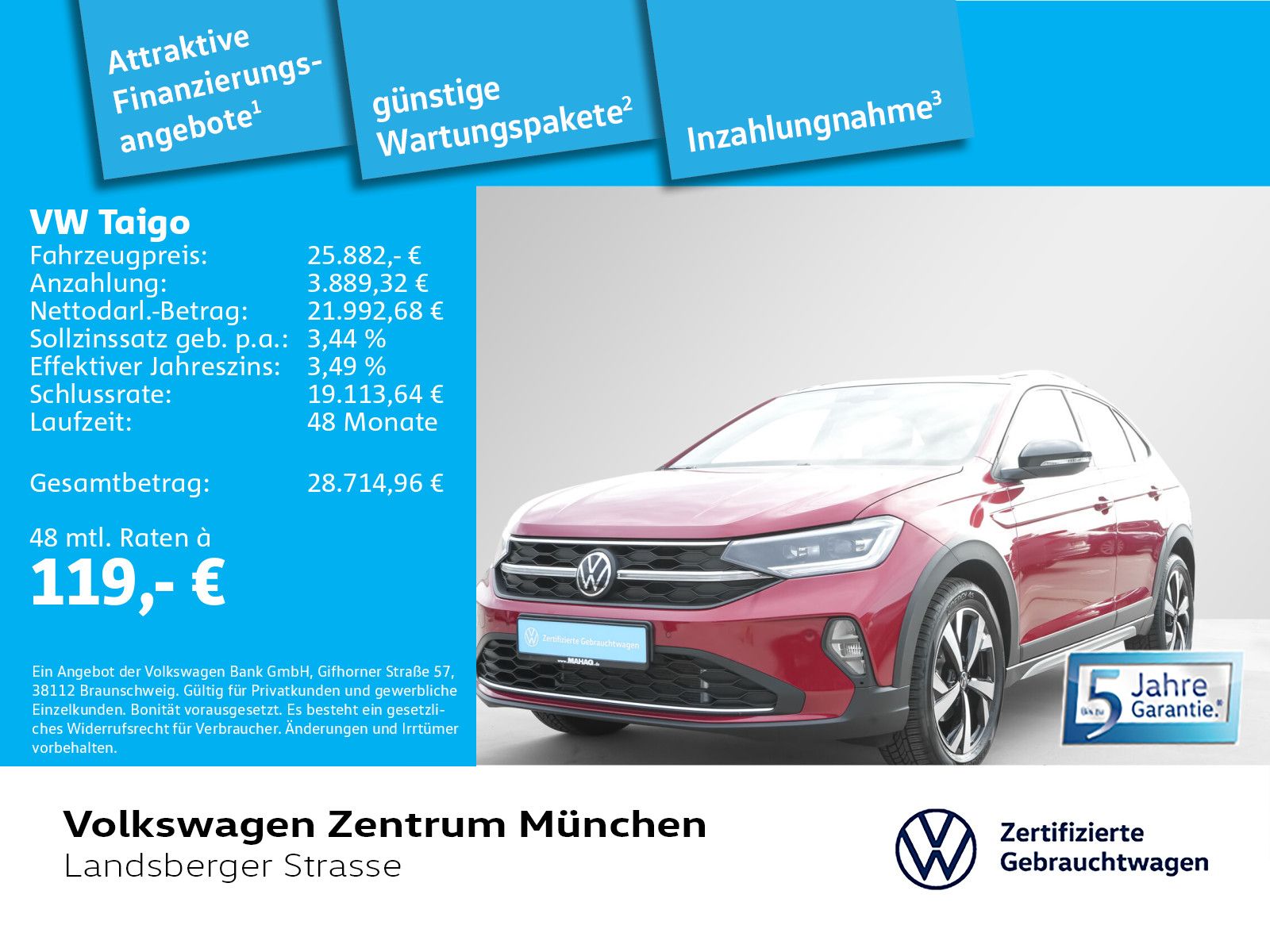 Volkswagen Taigo Style 1.5 TSI ACC IQ.Light IQ.Drive Navi P foto 2